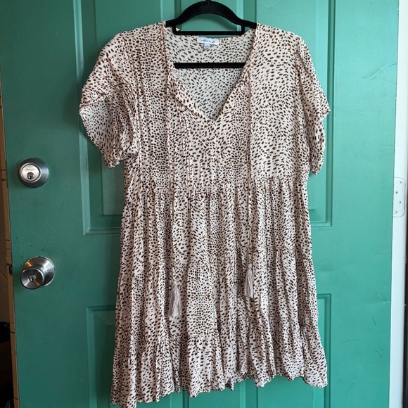 White Birch large animal print dress beautiful ! - Picture 1 of 8